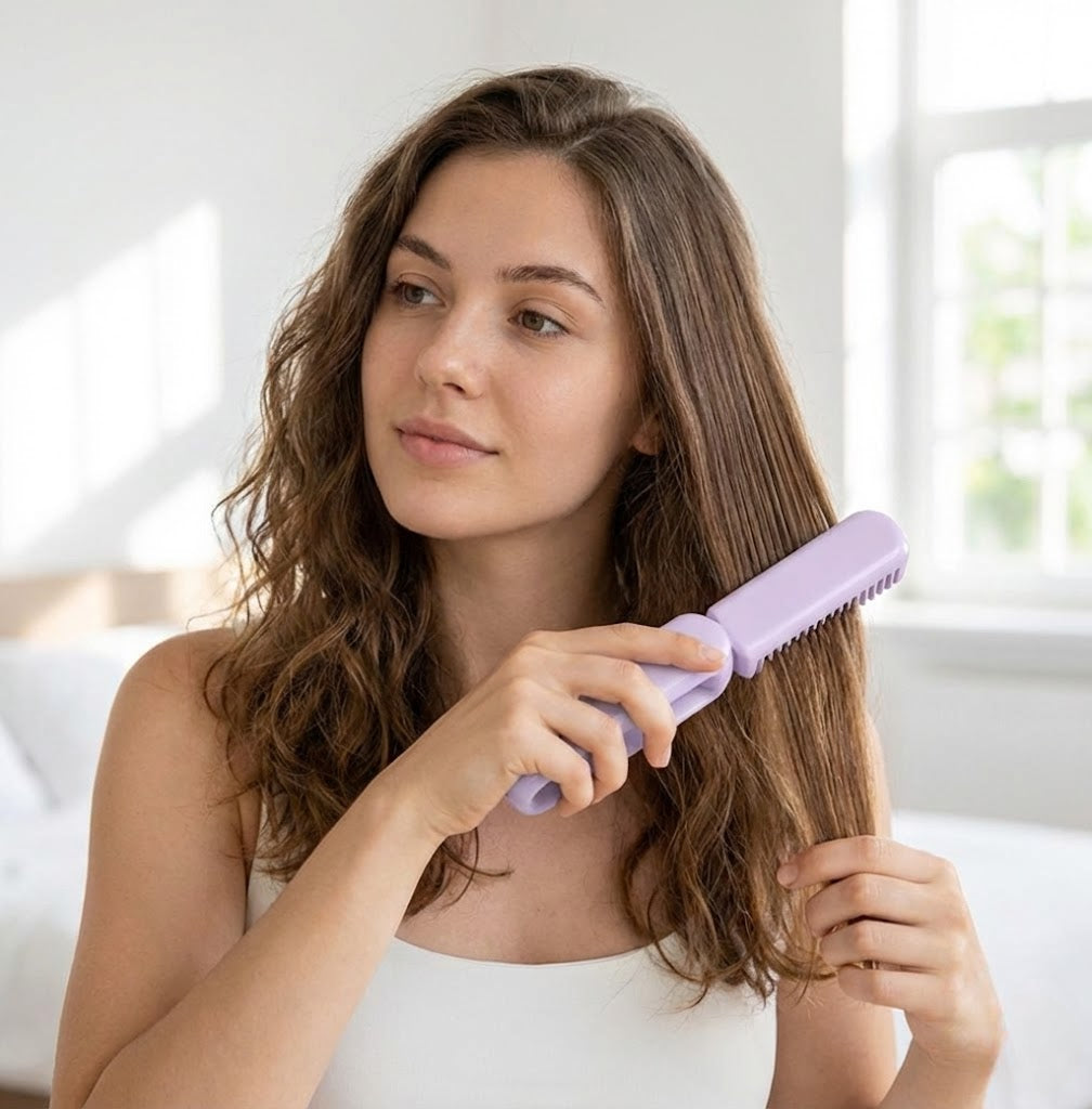 Cepillo Alisador Portátil Plegable