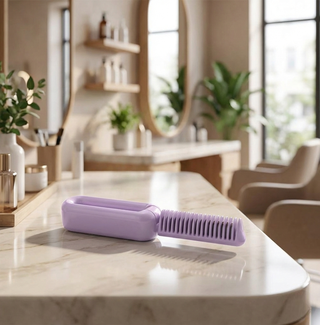 Cepillo Alisador Portátil Plegable